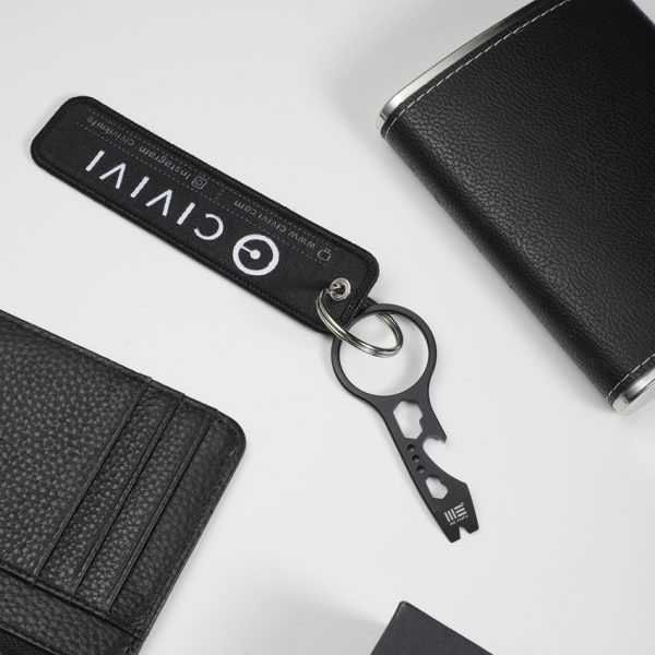 We Knife Co Ltd Flight Tag Pry Bar Multi-Tool Black Stainless Steel