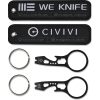 We Knife Co Ltd Flight Tag Pry Bar Multi-Tool Black Stainless Steel