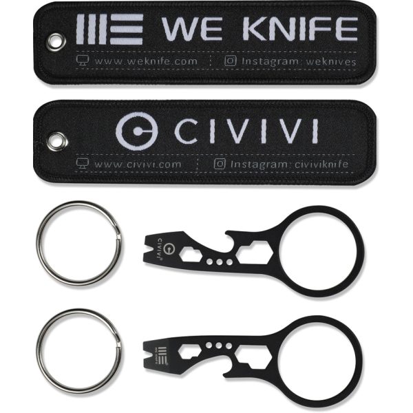 We Knife Co Ltd Flight Tag Pry Bar Multi-Tool Black Stainless Steel