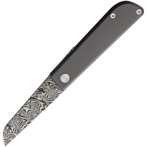 Wesn Goods Samla Folder Titanium Damascus 2.5 Inch Blade