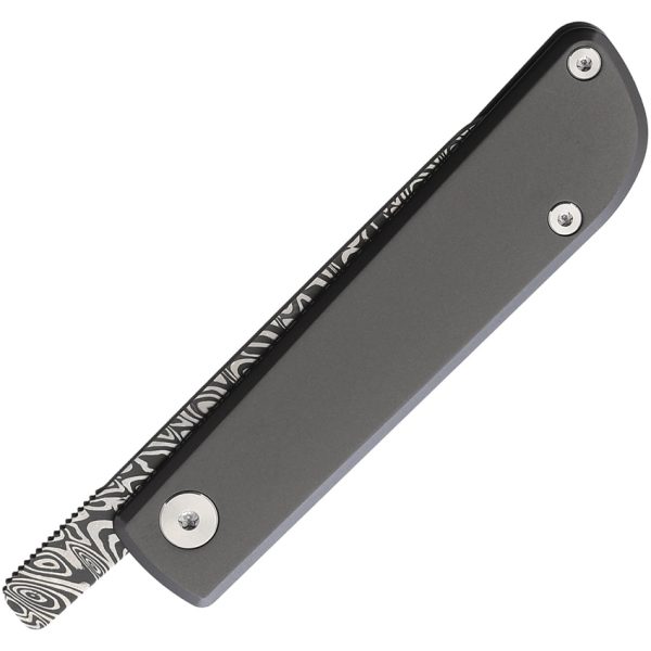 Wesn Goods Samla Folder Titanium Damascus 2.5 Inch Blade