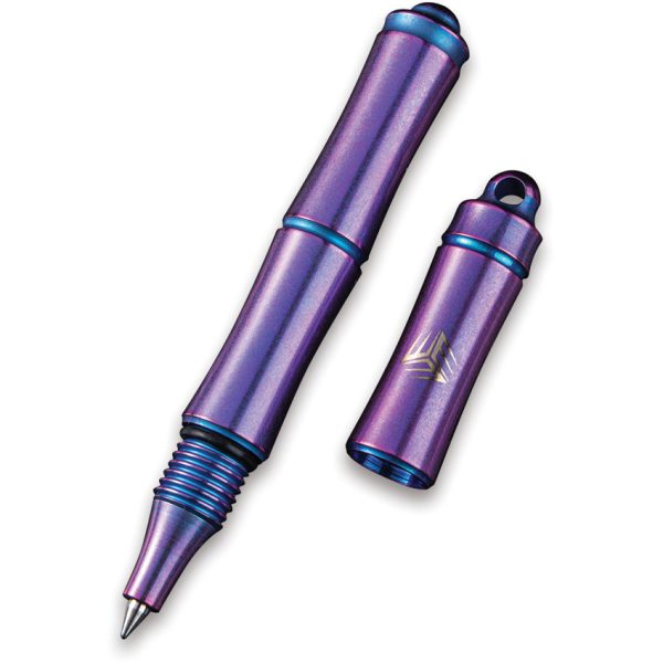 We Knife Co Ltd Syrinx Pen, 3.4" Overall, Titanium, Purple