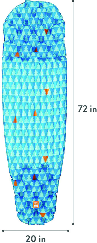UST Freestyle Sleeping Mat 72in Conifer with Pump Stuff Sack