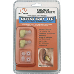 Walker's Ultra Ear ITC Hearing Enhancer Two Pack White