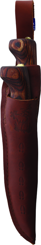 Wood Jewel Carbon Steel Fixed Blade Set with Brown Plywood Handles