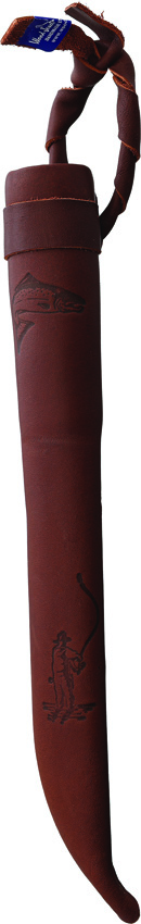 Wood Jewel Fillet Knife 6.25" Satin Stainless Curly Birch w/ Sheath
