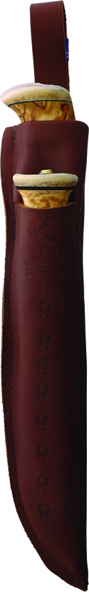 Wood Jewel Big Double Fixed Blade Set Carbon Steel Curly Birch