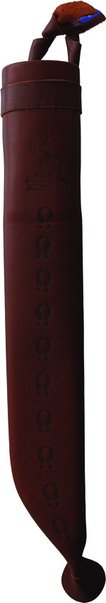 Wood Jewel Leuku Bowie 8" Carbon Steel Curly Birch Fixed Blade w/ Sheath