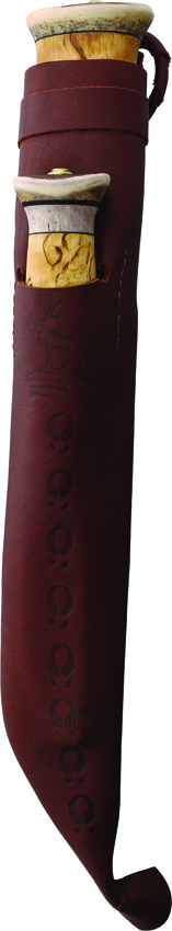 Wood Jewel Big Double Fixed Blade Set, Carbon Steel, Curly Birch