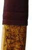 Wood Jewel Fixed Blade Knife 4.75" Carbon Steel Reindeer Horn Handle