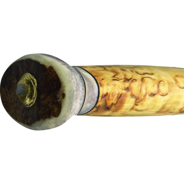 Wood Jewel Vuolu Fixed Blade Knife 3.25" Carbon Steel Curly Birch