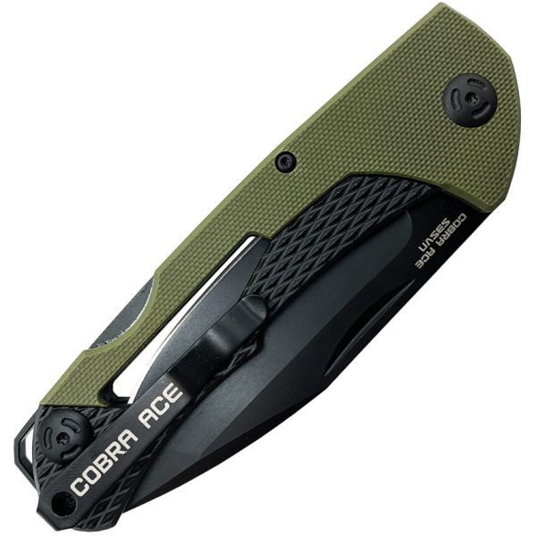 Willumsen Copenhagen Cobra Ace Olive Folding Knife 3.5" S35VN