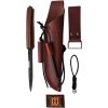 Willumsen Copenhagen Wild1 Fixed Blade 4.75" Sandvik 14C28N Brown Wood w/ Sheath