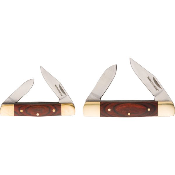 Winchester Stockman Combo Folding Knife 2-Pack with Gift Tin