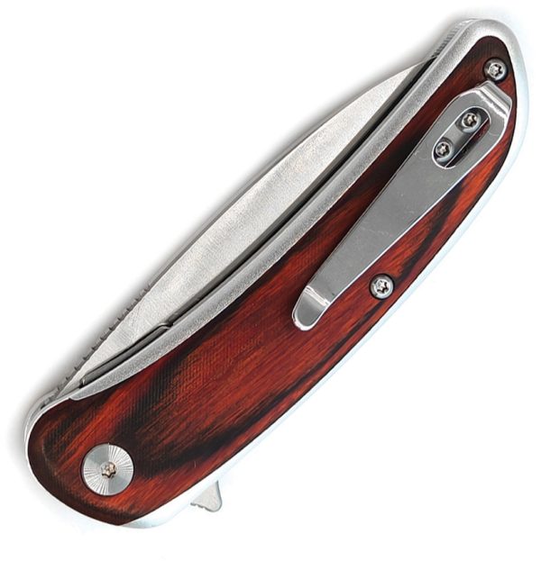 WONITAC Linerlock Folding Knife 3" 14C28N Sandalwood Red