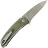 WONITAC Linerlock Folding Knife 3" 14C28N Stonewash Green Micarta
