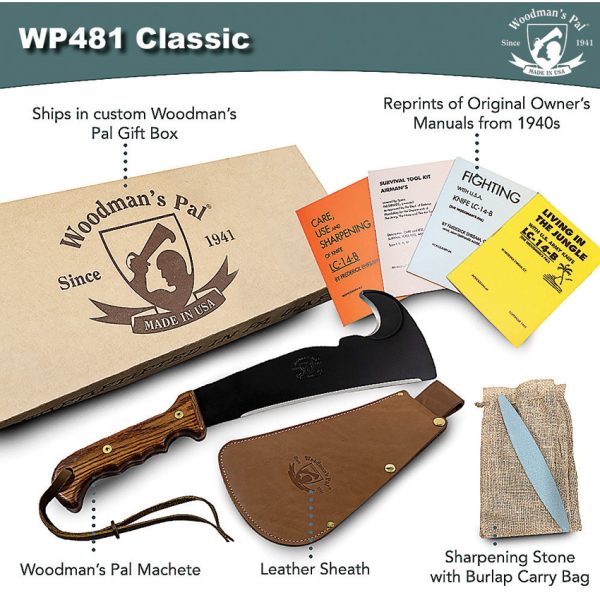 Woodman's Pal Classic 10.5" 1075HC Steel Machete w/ Sheath