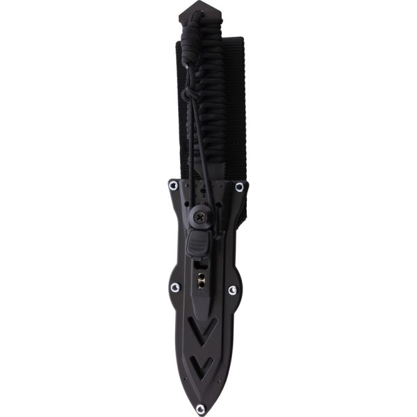 WildSteer Centurion-K Fixed Blade Knife 4.75" Tanto Black w/ Sheath