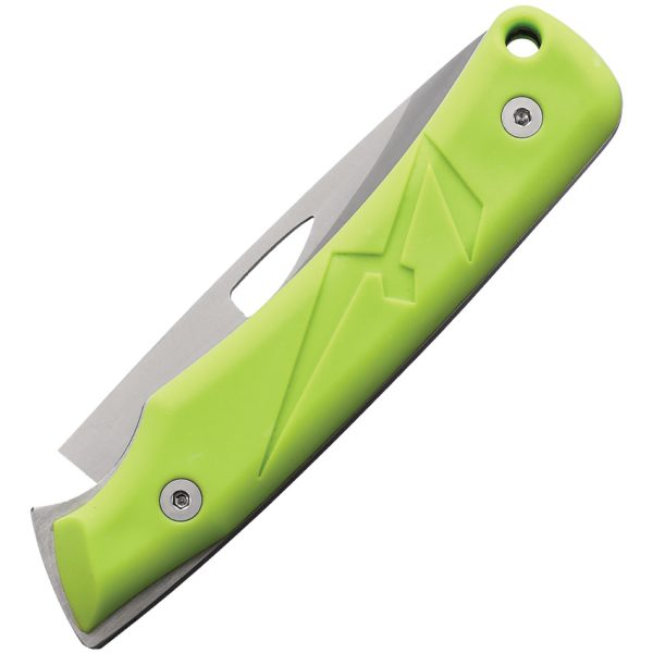 WildSteer K-NIF Slip Joint Folding Knife 3.25" 14C28N Green w/ Pouch