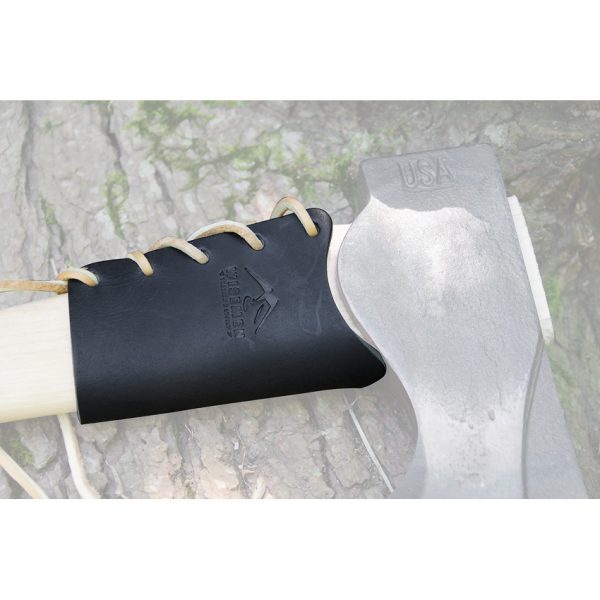 WST4237_add_01 Wisemen Trading Axe Overstrike Guard Black Leather 36" Lace