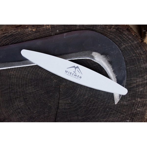 WST4313_add_01 Wisemen Trading Scythe Sharpening Stone 9" Blue Synthetic Sapphire