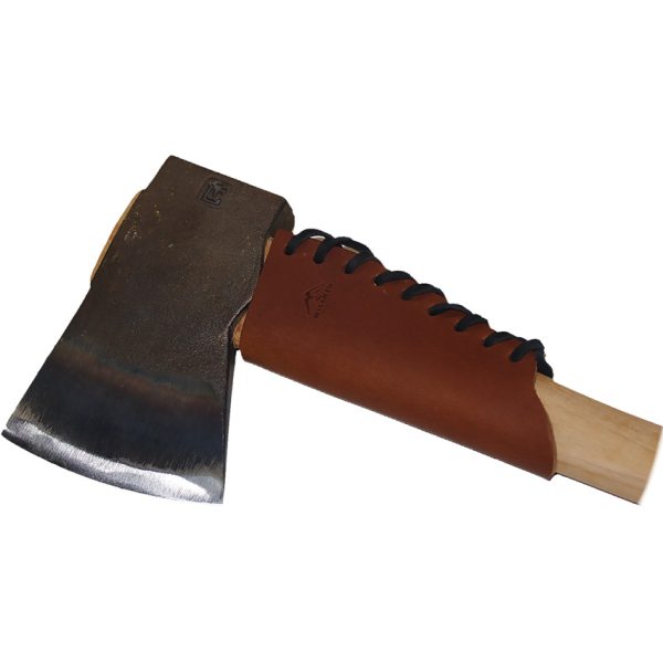 WST4389_add_01 Wisemen Trading Large Axe Overstrike Guard Brown Leather