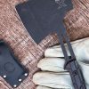 WOOX Terra Axe 14" Overall 4140 Steel w/ Brown Micarta X-Grip & Sheath