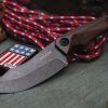 WOOX Bad Boy Hunter Walnut Fixed Blade Knife D2 Steel