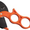 Wyoming Field Dressing Knife 4.25in Orange Stainless Fixed Blade