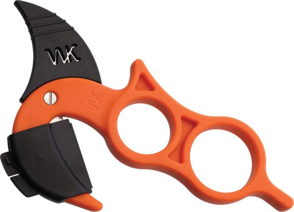Wyoming Field Dressing Knife 4.25in Orange Stainless Fixed Blade