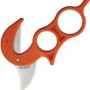 Wyoming Field Dressing Knife 4.25in Orange Stainless Fixed Blade