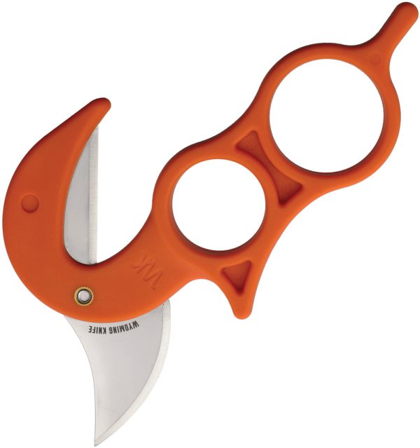 Wyoming Field Dressing Knife 4.25in Orange Stainless Fixed Blade