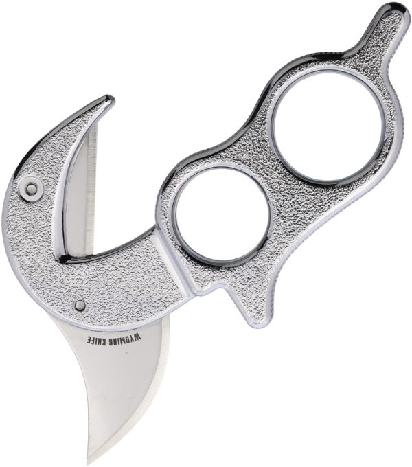 Wyoming Field Dressing Knife Stainless Blade Silver Handle w/ Sheath