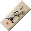 YSH02_add_02 Yoshiharu Kunai Paper Knife 2" Stainless Blade Brown Cord Handle