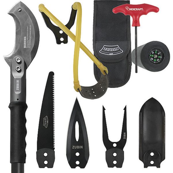 Zubin Axe 54" Complete Survival Kit w/ Interchangeable Tools & Pouch