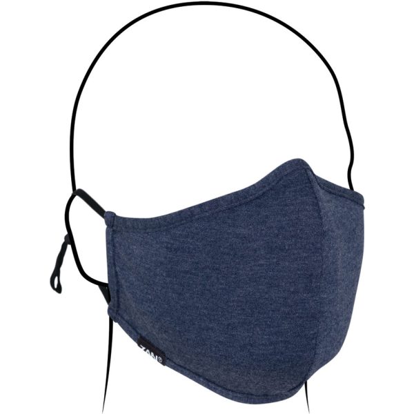 Zan Headgear Adjustable Face Mask Navy Cotton w/ PM 2.5 Filter