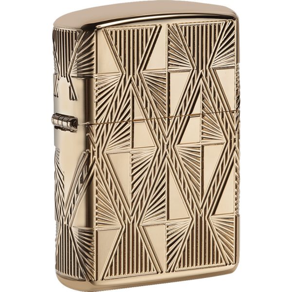 Zippo Armor Luxury Diamond High Polish Gold Plate Lighter