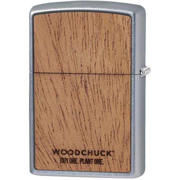Zippo WoodChuck Compass Street Chrome Lighter