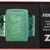 Zippo Dragon Design Armor High Polish Green Lighter