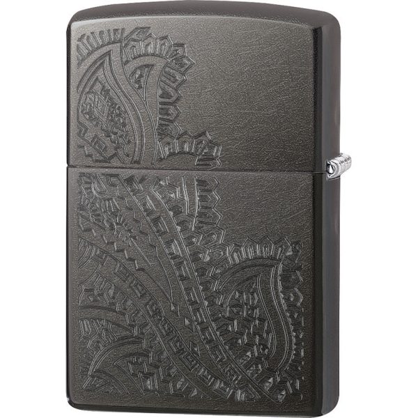 Zippo Iced Paisley Lighter Gray Dusk