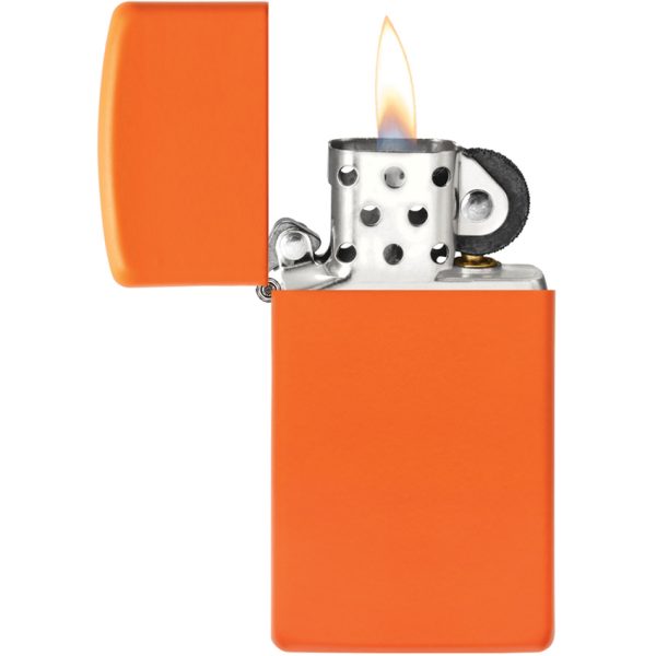Zippo Slim Lighter Orange 0.38" x 2.38"