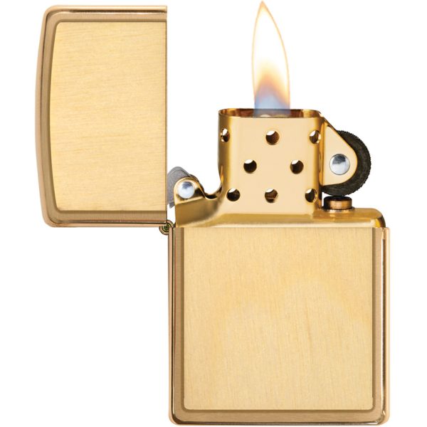 Zippo Woodchuck Lighter Birch Brushed Brass