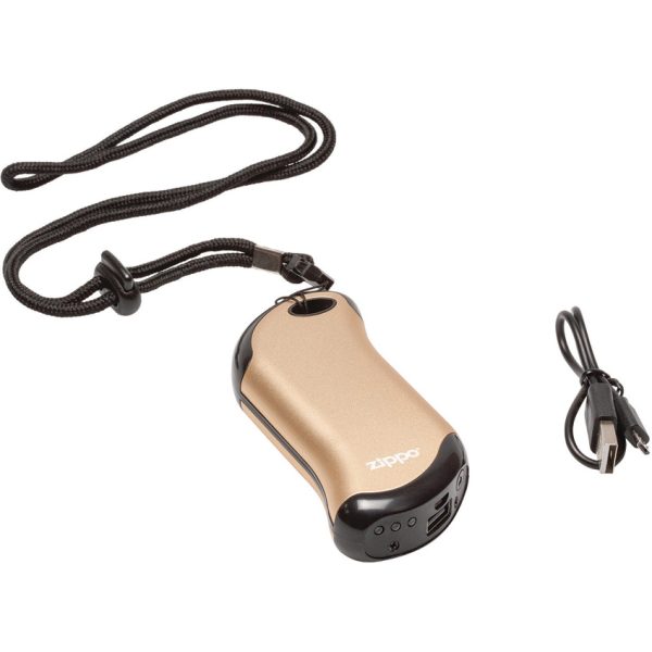 Zippo HeatBank 9s Rechargeable Hand Warmer & Power Bank - Champagne