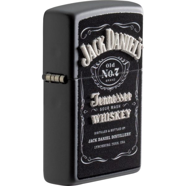 Zippo Jack Daniels Old No 7 Black Matte Lighter