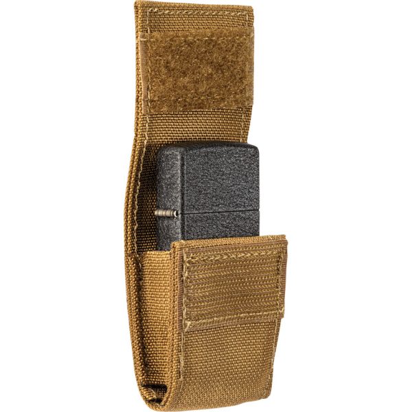 Zippo Black Crackle Lighter with Tan MOLLE Pouch