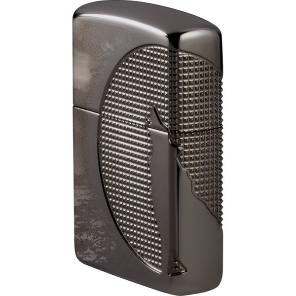 Zippo Wolf Armor Black Ice Lighter