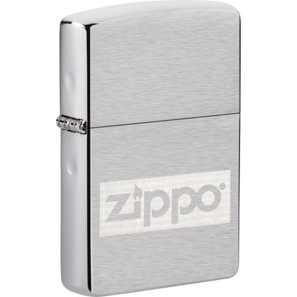 Zippo Brushed Chrome Lighter and 3oz Stainless Flask Gift Set