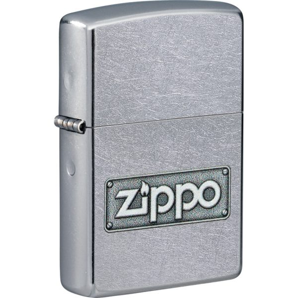 Zippo Lighter and Lockback Knife Set with Brushed Stainless