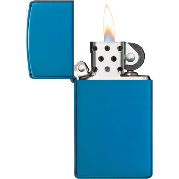 Zippo Slim High Polish Blue Lighter