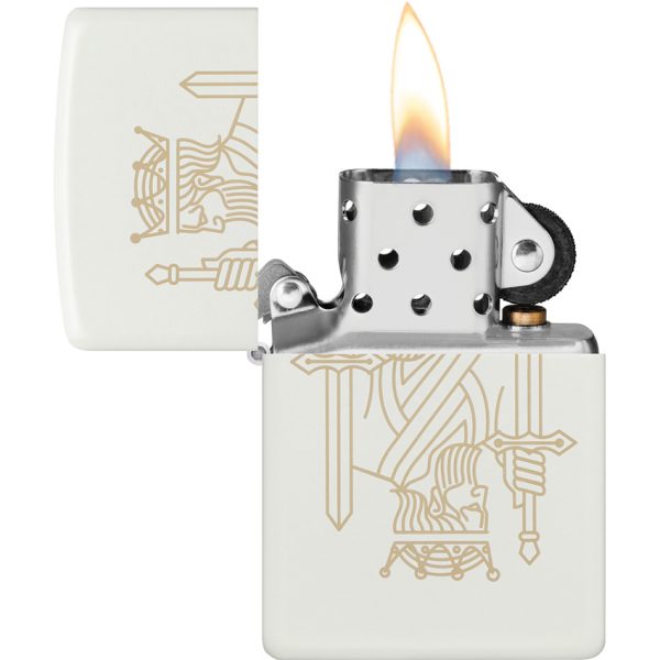 Zippo King Queen White Matte Lighter